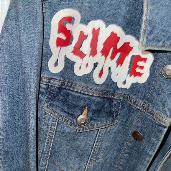 Kush Kano Denim Jacket with Red Patches - Picture 3 of 8